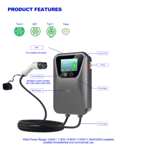 Bomern OEM ODM Evse Wallbox 3 fases 7.4kw 11kw 22kw <span class=keywords><strong>Coche</strong></span> eléctrico Ac Ev <span class=keywords><strong>Cargador</strong></span> 7kw Tipo 2 WIFI APP - Product Image 4