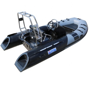 Haohai RIB390C 3.9m 12.8ft Motor Boat <b>Yacht</b> Sale PVC Fiberglass Semi-Rigid Inflatable Boat Engine Set 5 Persons Water-skiing Use - Product Image 1
