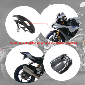 Kit complet de carénage en fibre de carbone sèche 3K pour <span class=keywords><strong>Yamaha</strong></span> R1 / R1M 2015-2022, finition noire avec revêtement transparent, trous de fixation pré-percés - Product Image 3