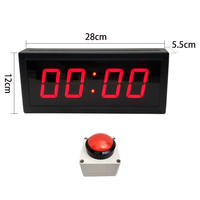 Reloj de Cuenta Regresiva Electrónico Profesional de 2.3 Pulgadas y 4 Dígitos, Cronómetro Deportivo de Una Sola Cara con Cargador con Cable para Estudio