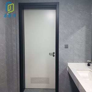 Porte en acier à grain de bois sur mesure - Avec fenêtre d'observation à double vitrage - Product Image 4