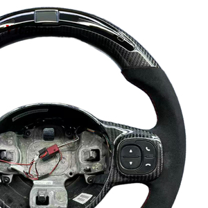 YTcarbon para <span class=keywords><strong>Fiat</strong></span> 500 500L Sport Auto Parts accesorios de Interior de coche modificar estilo de carreras <span class=keywords><strong>volante</strong></span> de fibra de carbono Real personalizado - Product Image 6