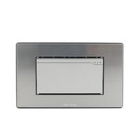 Interrupteur mural tactile carré en acier inoxydable, prise universelle 10A, indice de protection IP20, design contemporain pour la maison