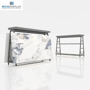 Support en granit industriel en forme de A avec barres transversales antidérapantes pour l'affichage de dalles de marbre - Product Image 1