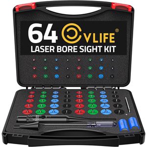 Kit de Alineación Láser CVLIFE con 64 Adaptadores, Láser Verde y Rojo para Escopeta, Pistola, Rifle, Caza - Product Image 1