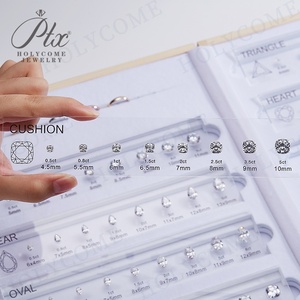Holycome Jewelry Sales - Kits d'outils pour bijoux en zircone cubique <span class=keywords><strong>blanche</strong></span> 5A - Guide des tailles des pierres pour bagues - Référence pour la taille des carats de diamants - Product Image 1