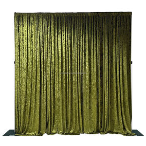 ผ้าม่านกำมะหยี่สีน้ำเงินดำแบบหนาพิเศษสั่งทำพิเศษสำหรับงานแต่งงาน งานคริสต์มาส งานอีเว้นท์ งานปาร์ตี้ ฉากหลังตกแต่ง - Product Image 4