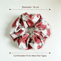 Scrunchie en coton floral vintage, élastique doux pour cheveux, personnalisation possible, accessoires pour cheveux
