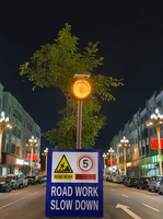 Hochleuchtende, Hochwertige, Kabellose Solarbetriebene Gelbe Blinkende Warnleuchten für Straßenverkehr