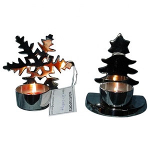 Portavelas de luz de té, soporte niquelado de copo de nieve t-lite, la mejor calidad - Product Image 1