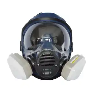 Factory Direct Sale full face Gas Mask Double-sided anti-fogging coating with Double filter