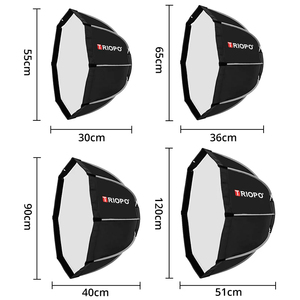 Triopo 55cm 65cm 90cm foto portátil Bowens montaje Softbox Octágono paraguas al aire libre <span class=keywords><strong>caja</strong></span> suave para Godox Jinbei Strobe - Product Image 4
