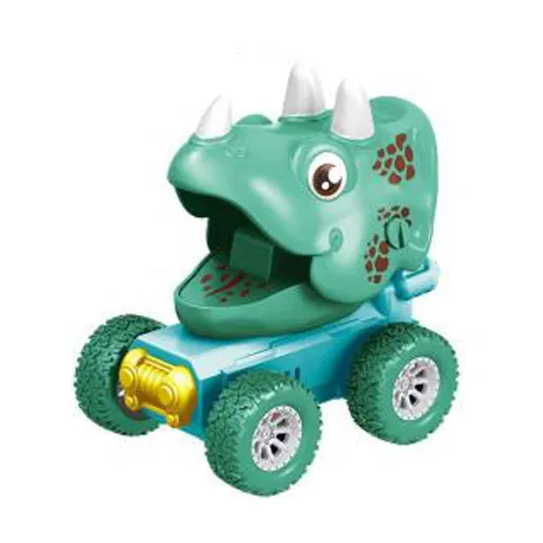 Crianças personalizadas Cartoon Inércia Friction Push Press e vão carro dinossauro