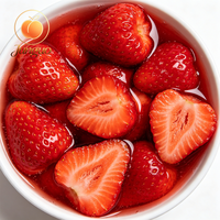 Natuurlijke ingeblikte aardbeien in lichte siroop voor supermarkt retail, custom brand en foodservice distributie