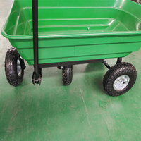 350-4 roues pneumatiques chariot à benne basculante facile à déplacer remorque utilitaire chariot de jardin 75L pour outils utilisation industrielle et de stockage
