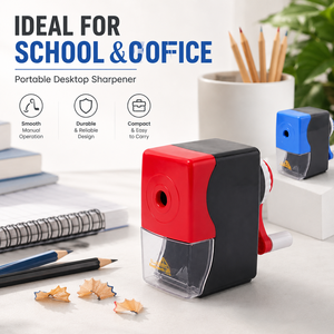 <span class=keywords><strong>Taille</strong></span>-<span class=keywords><strong>crayon</strong></span> manuel de bureau mignon avec bac de récupération transparent pour l'école et le bureau (vente en gros) - Product Image 1