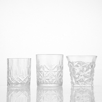 Verre à whisky, vin, bière, jus, eau en cristal à base lourde gravée pour usage en bar, vente en gros