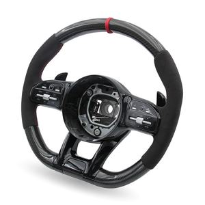 Volant de direction de voiture en fibre de carbone noire d'origine pour <span class=keywords><strong>Mercedes</strong></span> Benz Classe E <span class=keywords><strong>2019</strong></span> W213 Classe C - Product Image 3