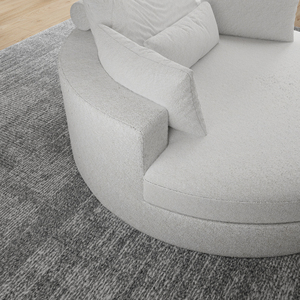 Custom Comfortable Compressed Foam Round <strong>Shape</strong> <strong>Sofa</strong> Couch Sectional Home Furniture Living Room <strong>Sofa</strong> <strong>Set</strong> with Pillow for Bedroom - Product Image 5