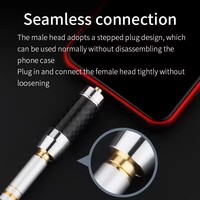 2.5mm / 3.5mm / 4.4mm connecteur Audio mâle femelle adaptateur convertisseur plaqué or prise fibre de carbone 2.5 3.5 4.4