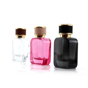 Fabrieksvoorraad 50ml lege parfumfles luxe parfumfles 50ml op maat gemaakte zwart roze parfumfles met dop - Product Image 4