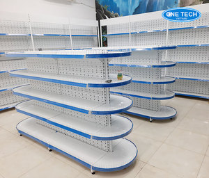 Étagère gondole légère à 5 niveaux avec capot d'extrémité Vietnam One Tech Gondola 5 niveaux Présentoir à étagères perforées - Product Image 2
