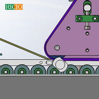 Machine d'étiquetage horizontale automatique RICIO pour tubes et seringues, applicateur d'étiquettes autocollantes