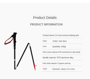 Palo <span class=keywords><strong>de</strong></span> Trekking plegable y ligero, palo <span class=keywords><strong>de</strong></span> fibra <span class=keywords><strong>de</strong></span> carbono para caminar - Product Image 5