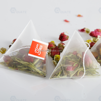 Machine de remplissage de sachets de thé en maille de nylon à ultrasons pour la production de thé à petite échelle, machine d'emballage de sachets de thé pyramidaux