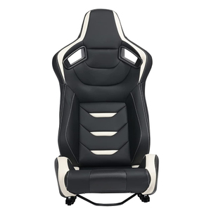 Sièges de course automobile simulés JIABEIR 1054B en cuir blanc de haute qualité, réglables - Product Image 2
