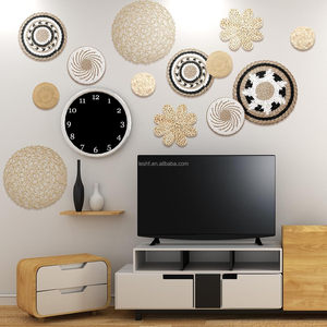 Juego de 13 Cestas de Pared Tejidas Estilo Bohemio, Decoración de Mimbre, Bambú y Seagrass Hecha a Mano <span class=keywords><strong>para</strong></span> Colgar en la Pared del Dormitorio y la Sala de Estar - Product Image 5