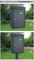 Boîte de dépôt de colis intelligente d'extérieur moderne personnalisable Grande boîte aux lettres murale en acier Appartements Serrure Prendre l'utilisation de la poste extérieure