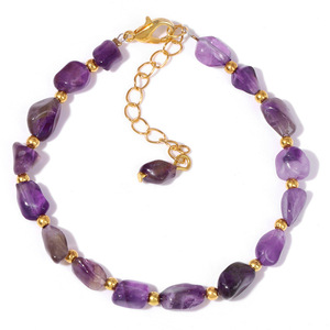 Bracelets extensibles en pierres précieuses naturelles tendance et porte-bonheur pour unisexe, occasion anniversaire - Product Image 1