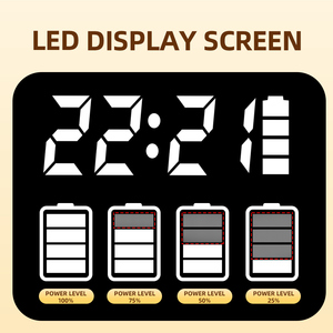 นาฬิกา LED แบบชาร์จไฟได้ พร้อมไฟกลางคืน แสดงสถานะแบตเตอรี่ ป้องกันแสงแยงตา ปรับได้ด้วยระบบสัมผัส ใช้ได้ทั้งข้างเตียงในห้องนอน และเป็นโคมไฟตั้งโต๊ะ RGB - Product Image 5