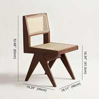 Chaise Chandigarh Wabi Sabi de haute qualité en bois massif, chaise de salle à manger moderne pour salle à manger et café