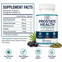 Capsules pour la santé de la prostate avec du palmier nain pour hommes, bloqueur de DHT - Aide à soutenir la santé des voies urinaires et de la prostate chez l'homme