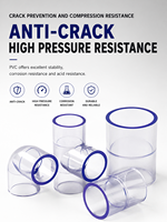 Raccords de tuyauterie en PVC transparent, coudes, manchons, connecteurs en plastique transparent pour système d'eau