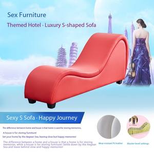 Kunden spezifische luxuriöse S-förmige gebogene Freizeit Liege Paar Stuhl Massivholz PU Leder Wohnzimmer Schlafs ofa Sex Sofa - Product Image 5