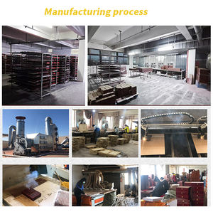 Luxe op maat gemaakte glanzende hoogwaardige vintage rode massief houten fluwelen juwelendoos ringendoos met LED-verlichting - Product Image 5