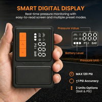Gonfleur de pneus rechargeable, batterie polymère haute capacité, mini pompe à air sans fil avec affichage numérique, 1200 mAh, moniteur de pression des pneus