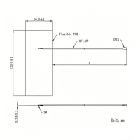 Antenne FPC interne à gain élevé GSM 700 MHz 5G 6 GHz intégrée au PCB avec connecteur UFL, antenne flexible, PCB flexible