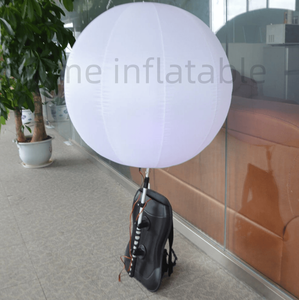 Bola Ransel Tiup Hijau Logo 0.6m 0.8m Bola Berjalan Promosi Iklan Balon PVC Kedap Udara Pengisi Udara Tahan Air - Product Image 5