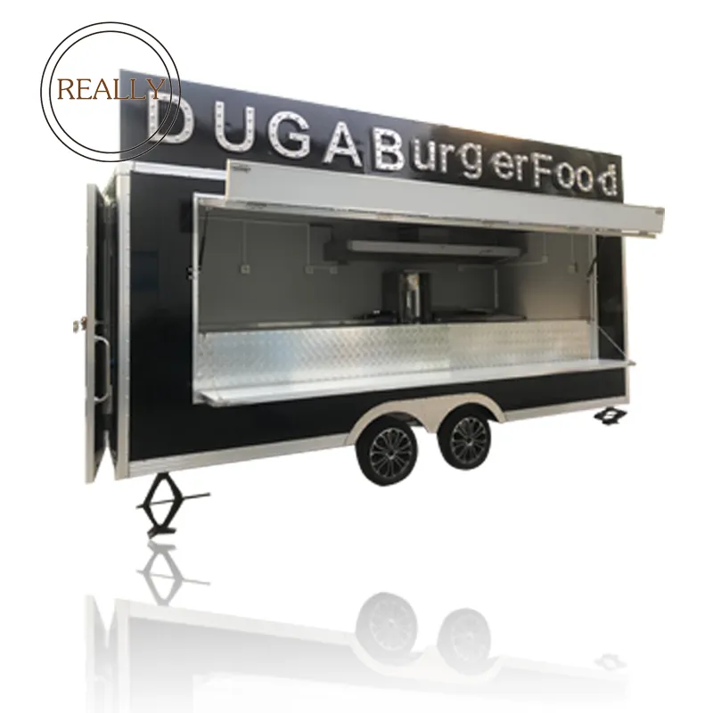 OEM Cheapest Mobile Food Van Fast Hot Dog Cart Burger Trailer Ice Cream Kiosk Vending Carts