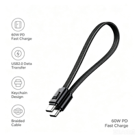 Kabel Tipe C Pendek UGREEN 60W PD3.0 dari Paduan Seng, Anti-Putus, Berjalin, Pengisian Cepat untuk Laptop Samsung Power Bank