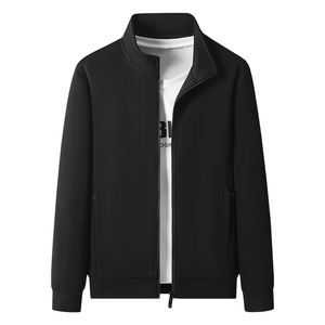 2026 High Quality Eco-Friendly Worsted Fabric Jacket 250g-300g <b>Weight</b> <b>Stand</b> Collar Zipper Closure Casual Style Men - Product Image 1