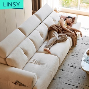 <span class=keywords><strong>Divano</strong></span> Moderno LINSY in Tessuto Bianco a 4 Posti per Soggiorno con Struttura in Legno Massello BS695-A - Product Image 4