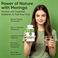 Kapsul Daun Moringa Malunggay Ekstrak Herbal Vitamin Mineral OEM untuk Meningkatkan Imunitas Dewasa