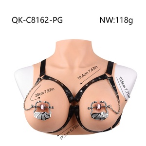 ที่หนีบหัวนมคู่รูปงู QKKQ พร้อมโซ่เหล็ก ชุดอุปกรณ์ BDSM สำหรับเกมรัดรึง ที่หนีบหัวนมเซ็กซี่สำหรับผู้หญิง - Product Image 4