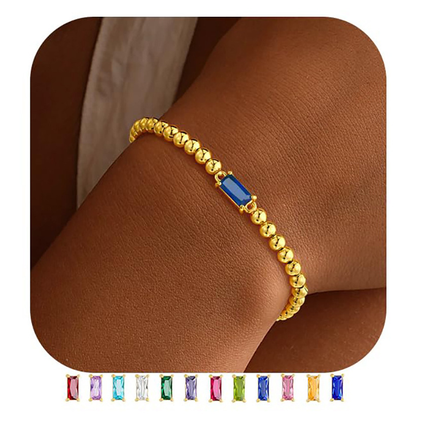 Bracelet perles saphir et or