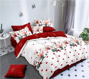 Ensembles de draps de lit en coton King Size 8 pièces en gros avec couette lot de literie 3 places Draps et Couettes De Lit Coton - Product Image 2